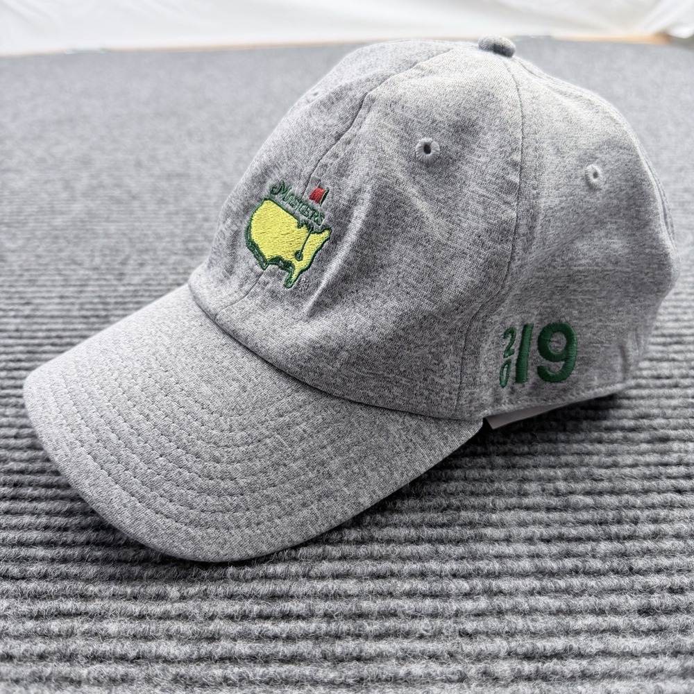 MASTERS Official Men's Golf Hat Heathered Gray Augusta National 2019 Adjustable